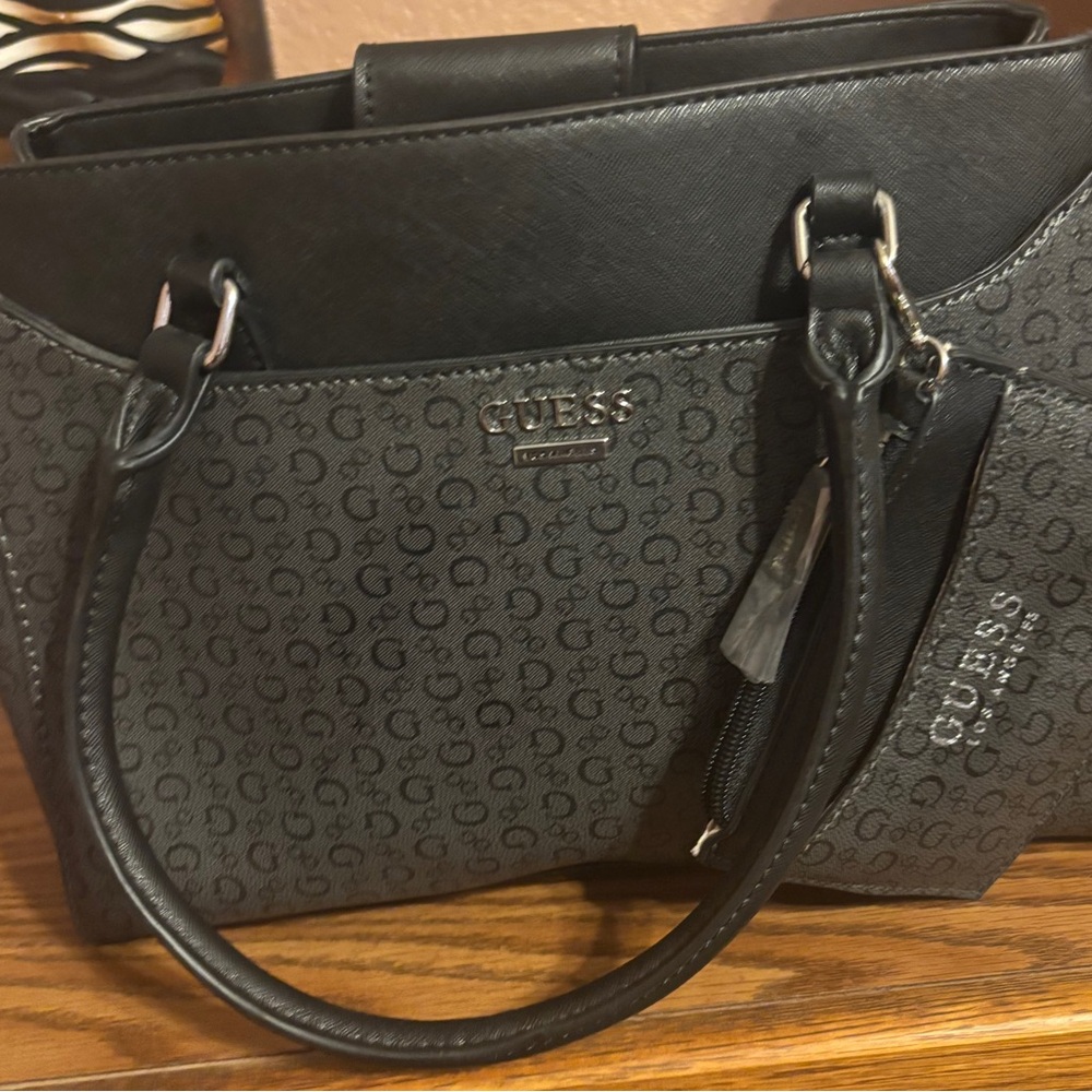 Black Guess logo satchel